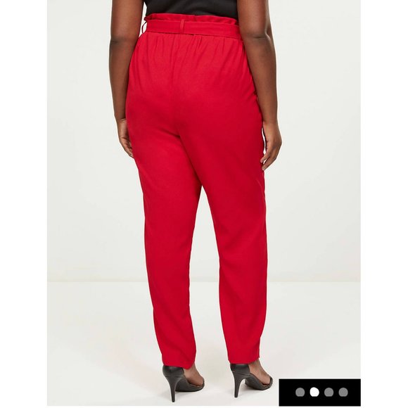 Belted Pull-on Crepe Ankle Pant - Picture 2 of 2